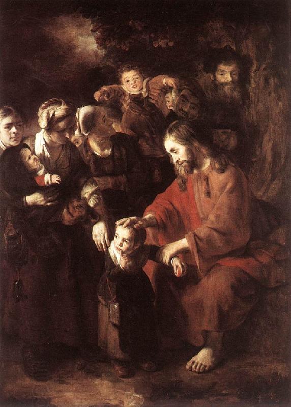 MAES, Nicolaes Christ Blessing the Children